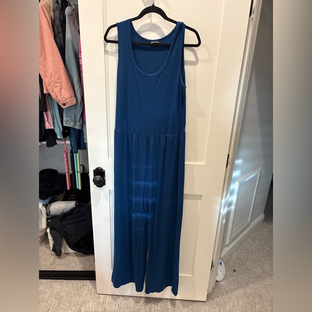Blue Sleeveless Jumpsuit